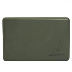 YOGA MATS & PROPS Everyday Yoga 4 Inch Foam Yoga Block Dark Olive