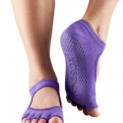 Toesox Bella Half-Toe Yoga Grip Socks Light Purple CLOTHING