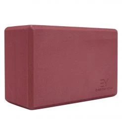 Everyday Yoga 4 Inch Foam Yoga Block Merlot YOGA MATS & PROPS