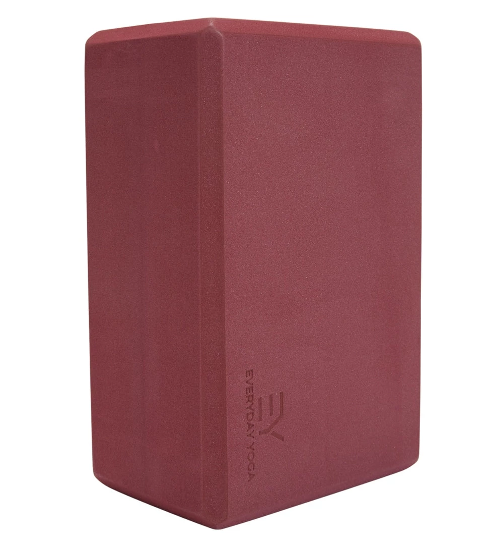 Everyday Yoga 4 Inch Foam Yoga Block Merlot YOGA MATS & PROPS 4 Everyday Yoga 4 Inch Foam Yoga Block Merlot YOGA MATS & PROPS