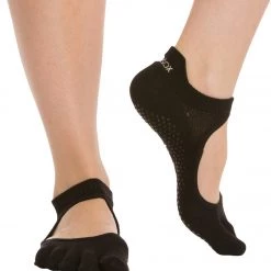 Toesox Bellarina Full-Toe Yoga Grip Socks Black ACCESSORIES