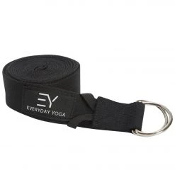 Everyday Yoga 8 Foot Yoga Strap D-Ring Black YOGA MATS & PROPS
