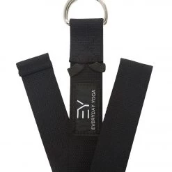 Everyday Yoga 8 Foot Yoga Strap D-Ring Black YOGA MATS & PROPS