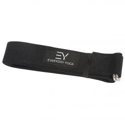 Everyday Yoga 8 Foot Yoga Strap D-Ring Black YOGA MATS & PROPS