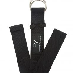 YOGA MATS & PROPS Everyday Yoga 6 Foot Yoga Strap D-Ring Black