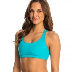 Onzie Chic Yoga Sports Bra Turquoise CLOTHING 10 Onzie Chic Yoga Sports Bra Turquoise CLOTHING