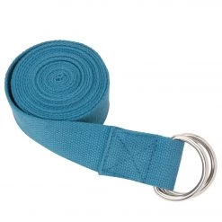 YOGA MATS & PROPS Everyday Yoga 8 Foot Yoga Strap D-Ring Spruce