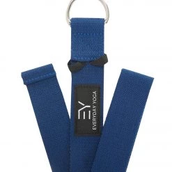 Everyday Yoga 8 Foot Yoga Strap D-Ring True Navy
