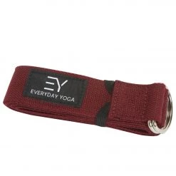 Everyday Yoga 6 Foot Yoga Strap D-Ring Merlot