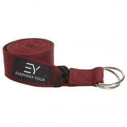 Everyday Yoga 6 Foot Yoga Strap D-Ring Merlot