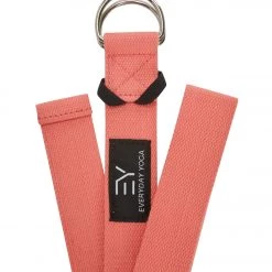Everyday Yoga 8 Foot Yoga Strap D-Ring Coral YOGA MATS & PROPS