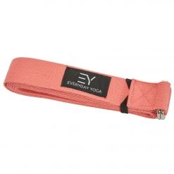 Everyday Yoga 8 Foot Yoga Strap D-Ring Coral YOGA MATS & PROPS