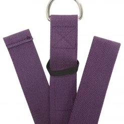 Everyday Yoga 8 Foot Yoga Strap D-Ring Plum