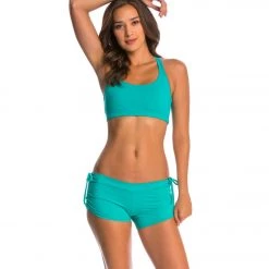 Onzie Chic Yoga Sports Bra Aqua Tides