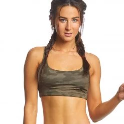 Onzie Chic Yoga Sports Bra Moss Camo