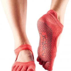 ACCESSORIES Toesox Bellarina Full-Toe Yoga Grip Socks Fishnet Poppy