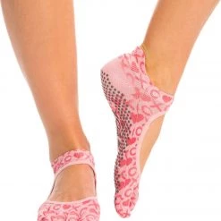 Toesox Bellarina Full-Toe Yoga Grip Socks Hugs + Kisses