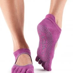 Toesox Bellarina Full-Toe Yoga Grip Socks Mulberry Batik ACCESSORIES