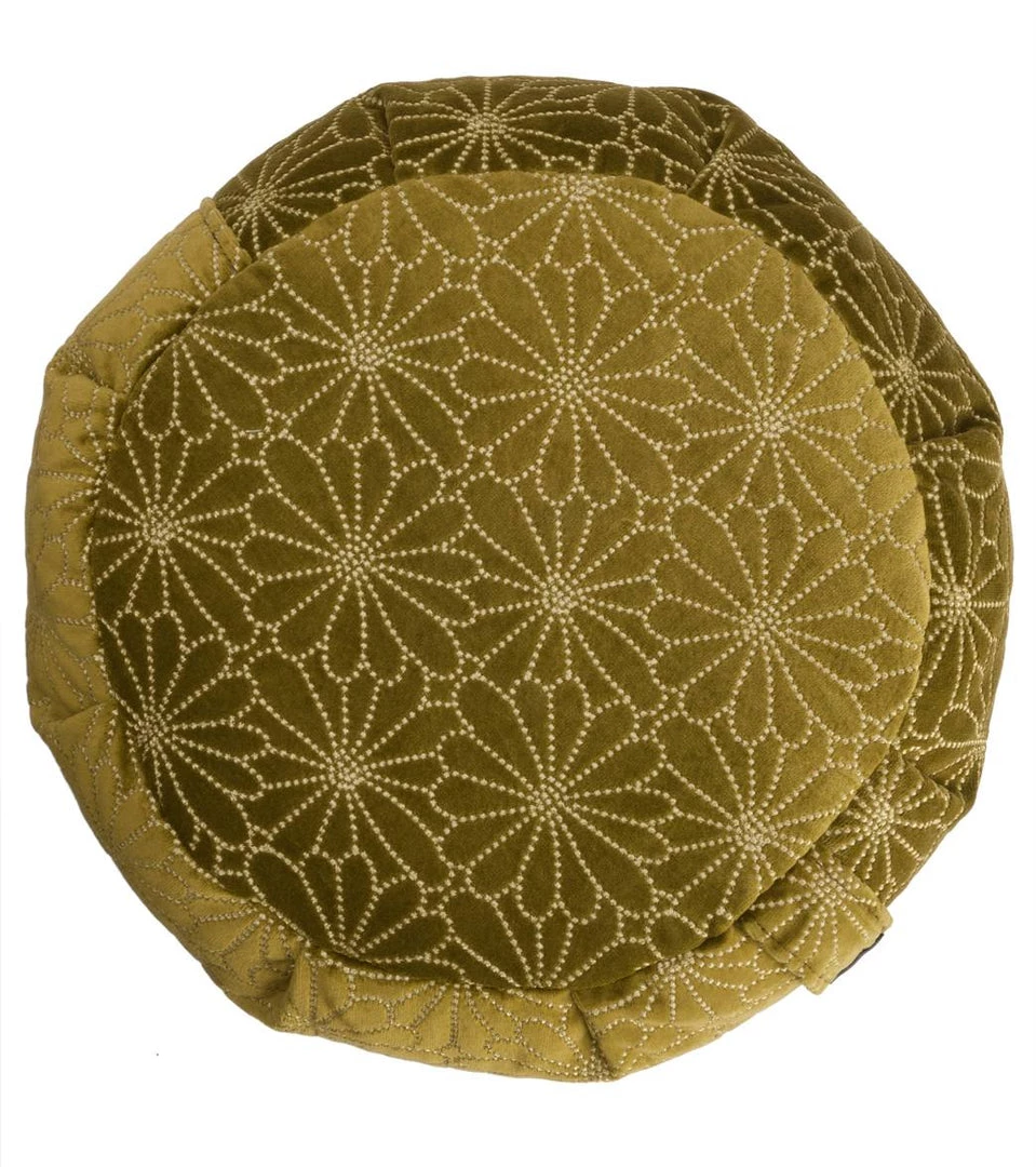 YOGA MATS & PROPS Hugger Mugger Zafu Printed Yoga Meditation Cushion Retro Olive 4 YOGA MATS & PROPS Hugger Mugger Zafu Printed Yoga Meditation Cushion Retro Olive