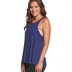 Free People Slub Long Beach Tank Blue CLOTHING