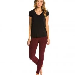 Beyond Yoga Spacedye Essential Long Legging Black-Garnet Red 12 Beyond Yoga Spacedye Essential Long Legging Black-Garnet Red