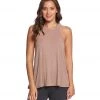 Free People Slub Long Beach Tank Mushroom CLOTHING
