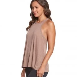 Free People Slub Long Beach Tank Mushroom CLOTHING