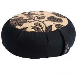 Hugger Mugger Zafu Printed Yoga Meditation Cushion Caramel Lotus YOGA MATS & PROPS