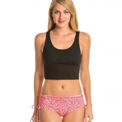 Bella + Canvas Poly-Cotton Yoga Crop Tank Black