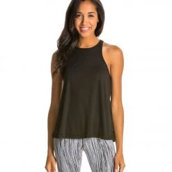CLOTHING Free People Slub Long Beach Tank Black