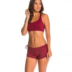 CLOTHING Onzie Chic Yoga Sports Bra Burgundy