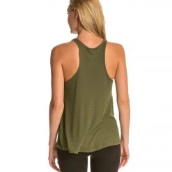 Free People Slub Long Beach Tank Dark Olive CLOTHING