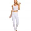 CLOTHING Bella + Canvas Poly-Cotton Yoga Crop Tank White 1 CLOTHING Bella + Canvas Poly-Cotton Yoga Crop Tank White