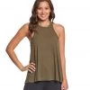 CLOTHING Free People Slub Long Beach Tank Army