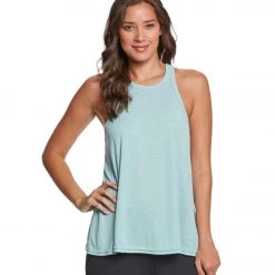 Free People Slub Long Beach Tank Light Green