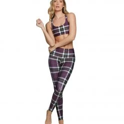 Onzie Chic Yoga Sports Bra Plaid CLOTHING