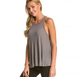 CLOTHING Free People Slub Long Beach Tank Grey