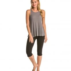 CLOTHING Free People Slub Long Beach Tank Grey