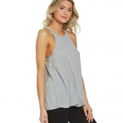 CLOTHING Free People Slub Long Beach Tank Grey Combo
