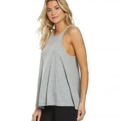 CLOTHING Free People Slub Long Beach Tank Grey Combo