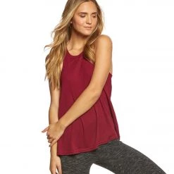 CLOTHING Free People Slub Long Beach Tank Wine