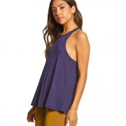 Free People Slub Long Beach Tank Navy CLOTHING