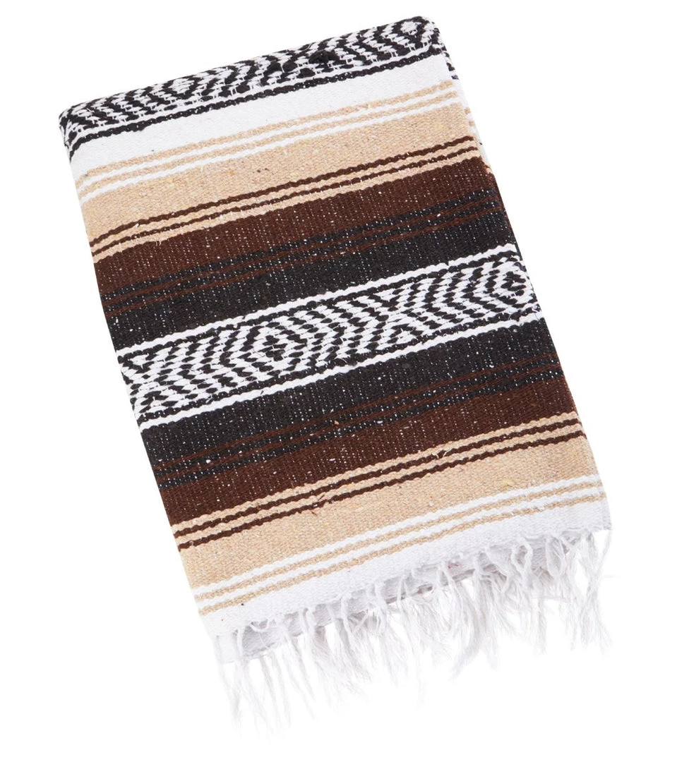 Native Yoga Heavy Weight Falsa Mexican Yoga Blanket Brown/Tan YOGA MATS & PROPS 4 Native Yoga Heavy Weight Falsa Mexican Yoga Blanket Brown/Tan YOGA MATS & PROPS