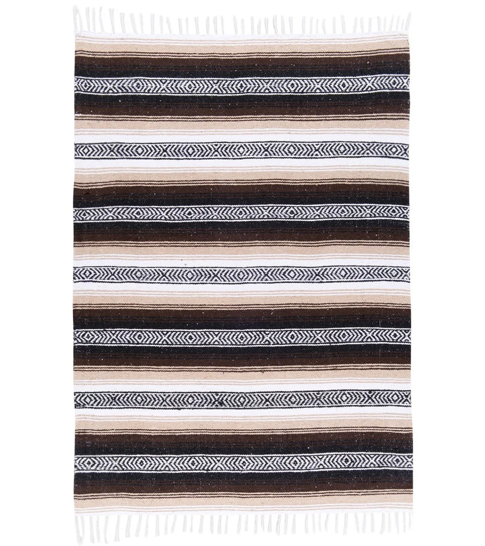 Native Yoga Heavy Weight Falsa Mexican Yoga Blanket Brown/Tan YOGA MATS & PROPS 8 Native Yoga Heavy Weight Falsa Mexican Yoga Blanket Brown/Tan YOGA MATS & PROPS