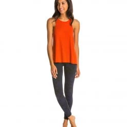 Free People Slub Long Beach Tank Blood Orange