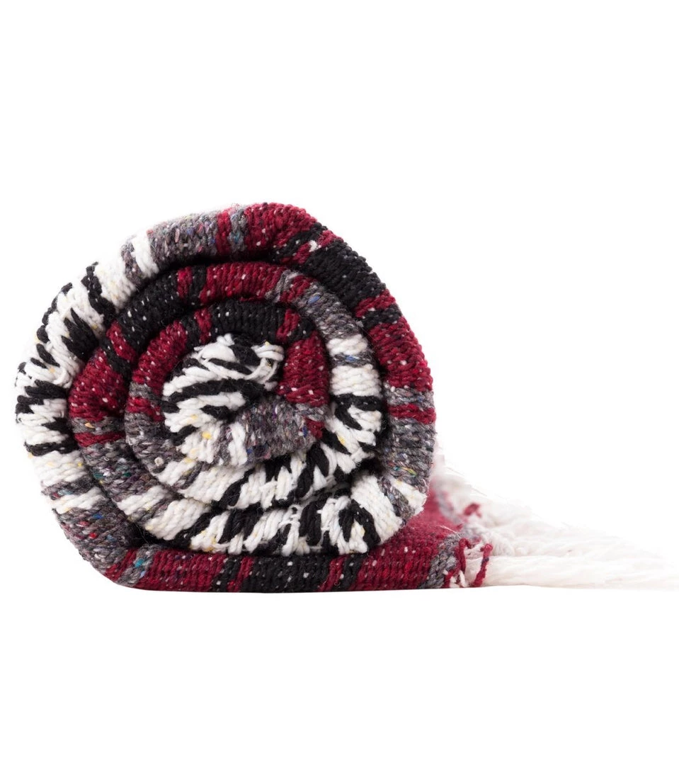 Native Yoga Heavy Weight Falsa Mexican Yoga Blanket Burgundy 5 Native Yoga Heavy Weight Falsa Mexican Yoga Blanket Burgundy