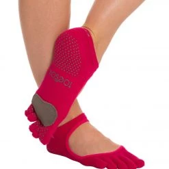 ACCESSORIES Toesox Plie Full-Toe Yoga & Grip Socks Fuchsia