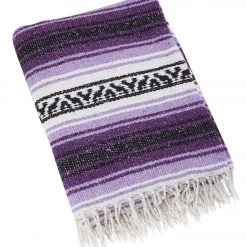 YOGA MATS & PROPS Native Yoga Heavy Weight Falsa Mexican Yoga Blanket Purple Lavender