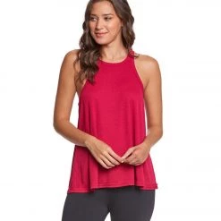 CLOTHING Free People Slub Long Beach Tank Pink Combo