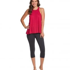 CLOTHING Free People Slub Long Beach Tank Pink Combo